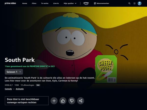 South Park op Amazon Prime South Park op Amazon Prime